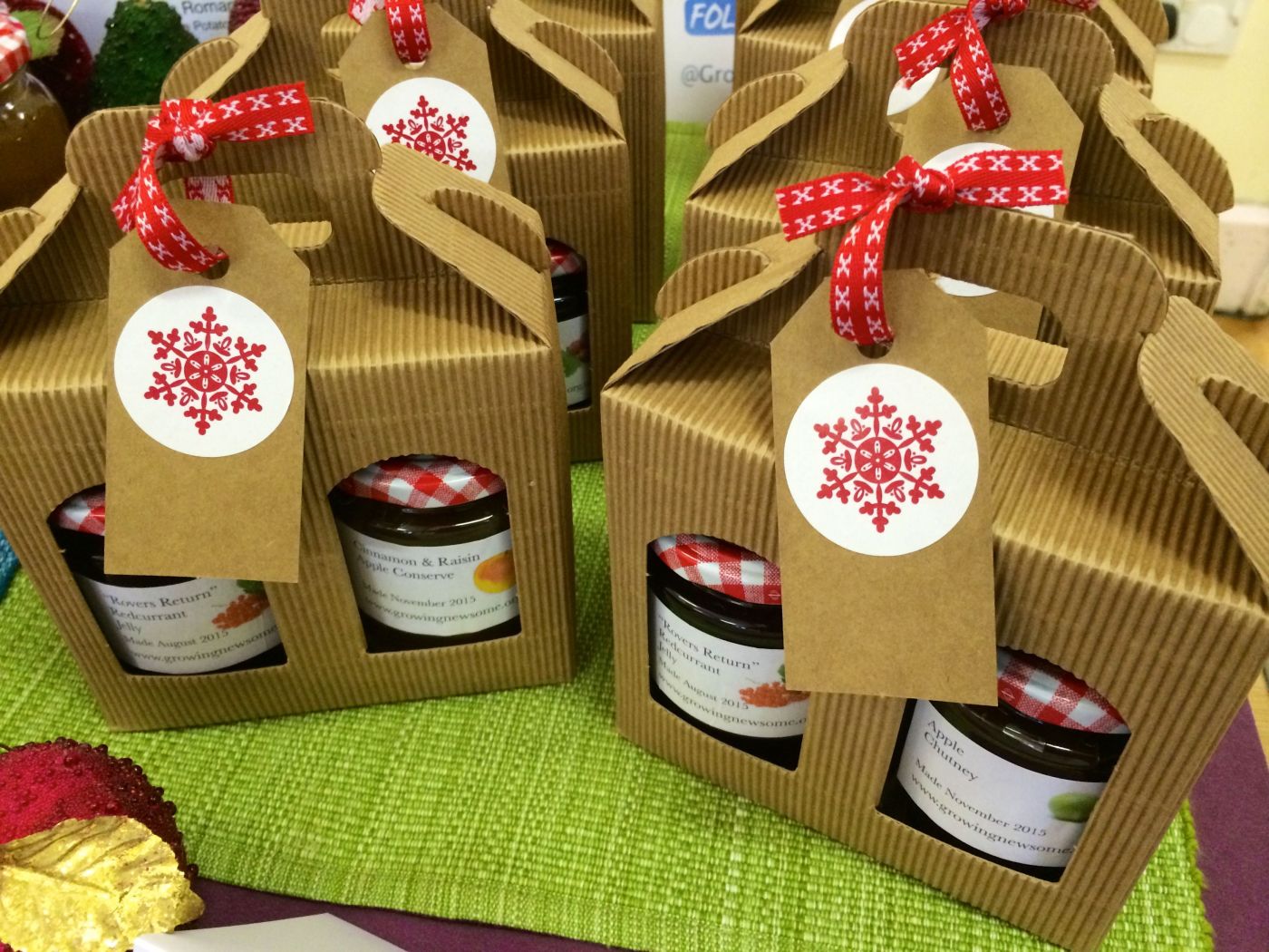 Homegrown jam gift boxes
